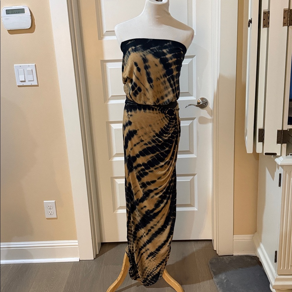 Young Fabulous & Broke Black and Tan Tie-Dye Dress
